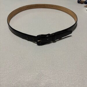 Vintage Elisabeth By Liz Claiborne Black Leather Belt